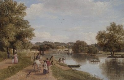 Pont de Richmond depuis le chemin de halage, Surrey - Thomas Christopher Hofland